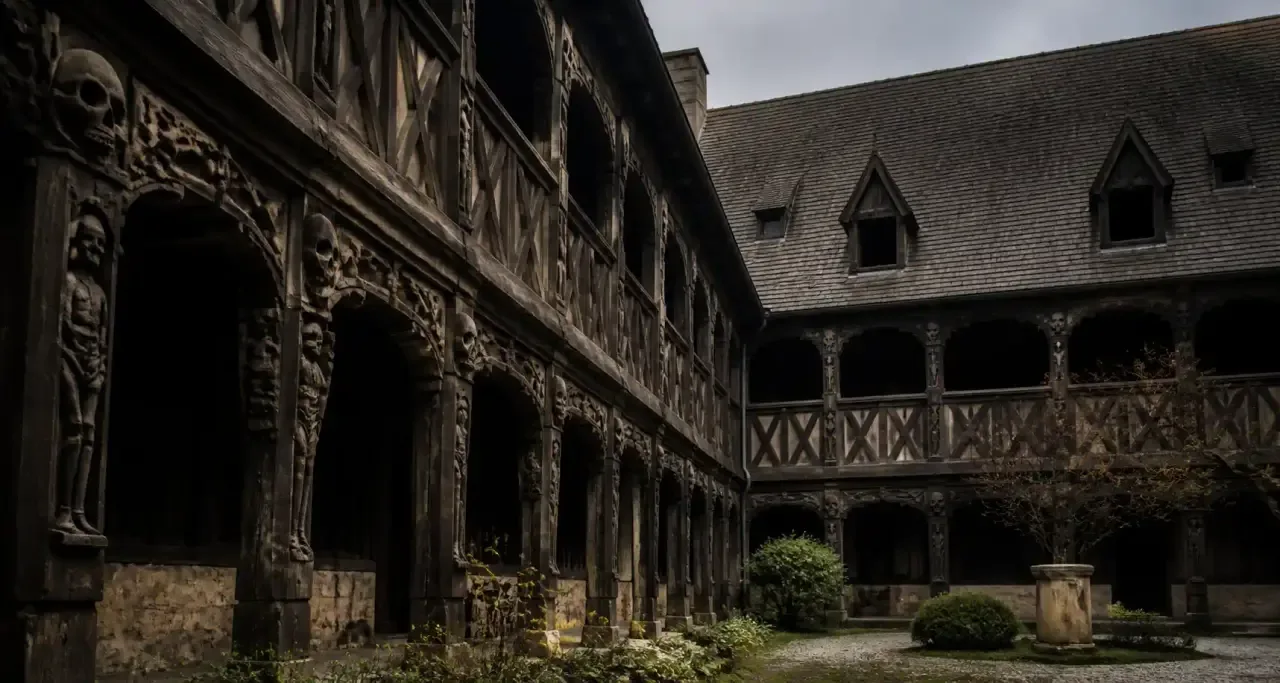 Galeries à colombages de l'Aître Saint-Maclou à Rouen