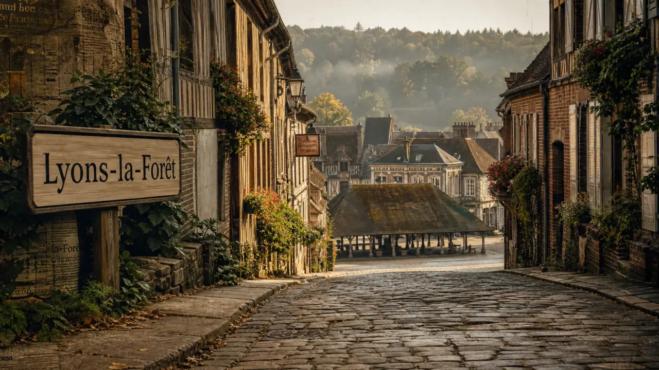 Les plus beaux villages de leure : ruelle de Lyons-la-Forêt en Normandie