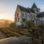saint georges de boscherville abbey vue sur terrasses et Seine