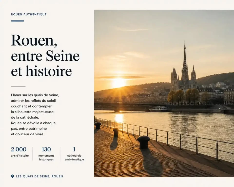 Promenade sur les quais de Seine, lieu idéal pour sortir à Rouen