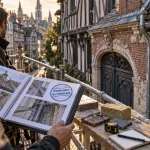 Préservation du patrimoine Rouen : technicien sur échafaudage pour rénovation et restauration